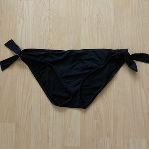 Black tie bathing suit bottoms